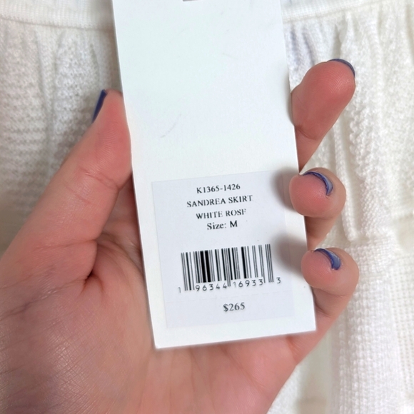 NWT LoveShackFancy Sandrea Skirt in White Rose | Women's Size Medium - Picture 11 of 11
